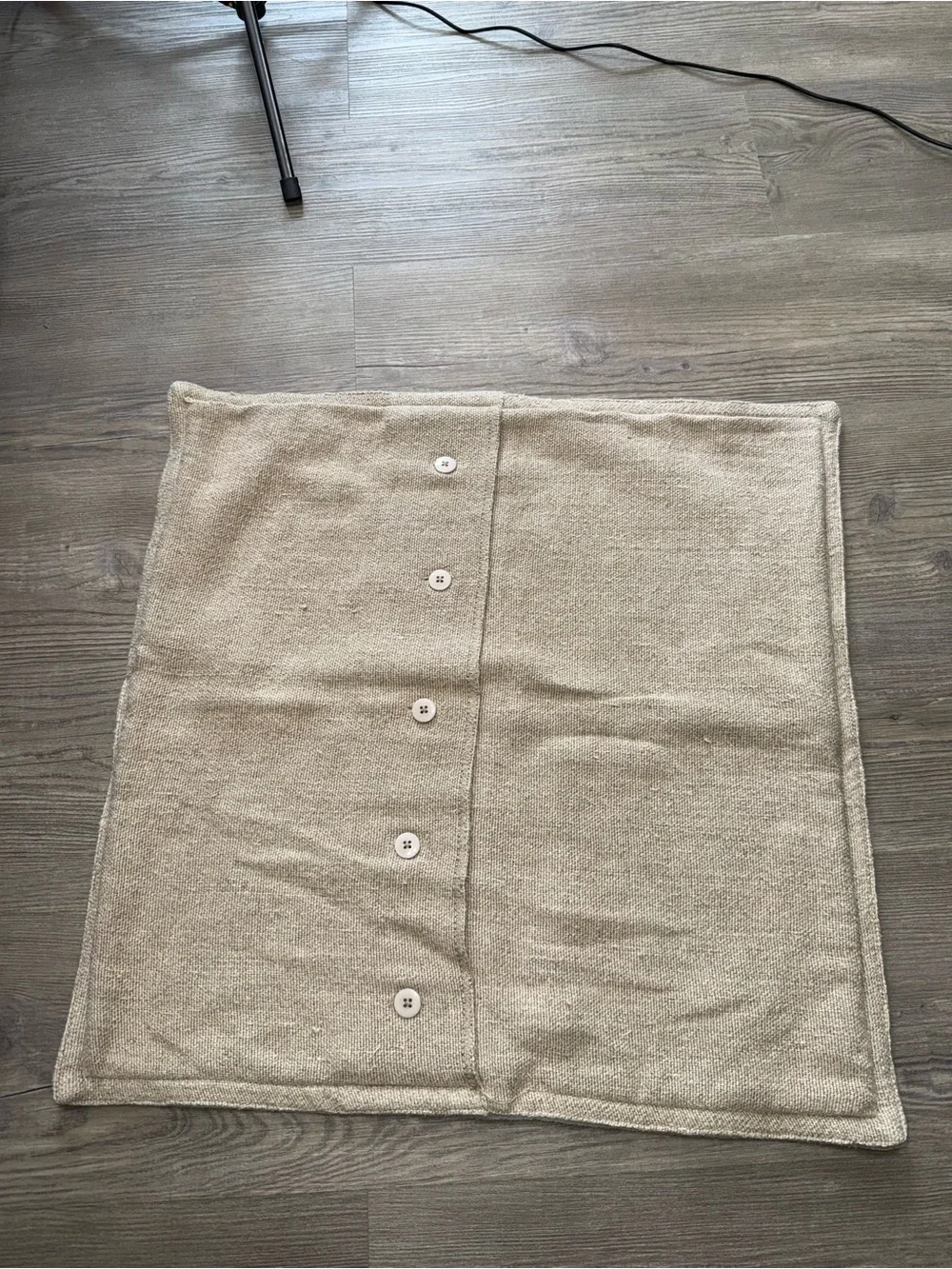 Pottery Barn All Leather Gray Pillow Case Cover 21X21”